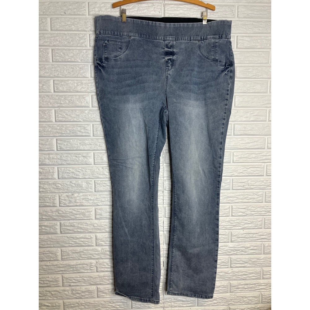Laurie Felt Silky Straight Leg Jeans Womens 2XT Blue Excellent Vital Stretch